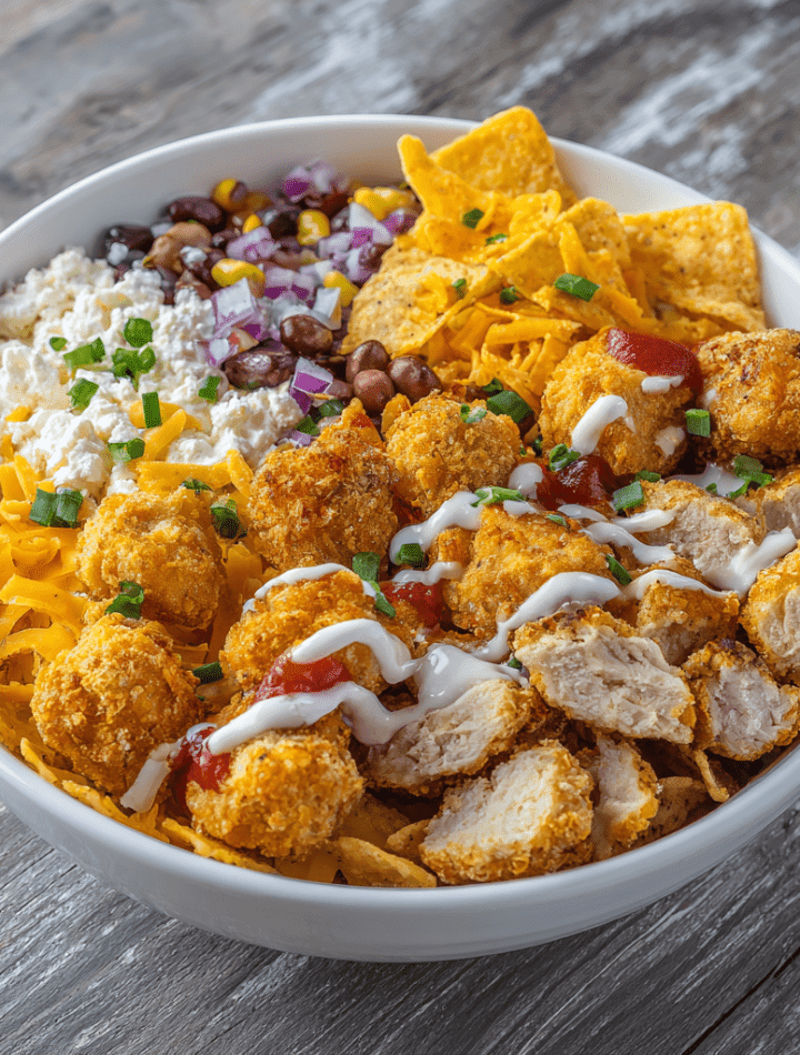 High-Protein Chicken Taco Bowl with Cottage Cheese