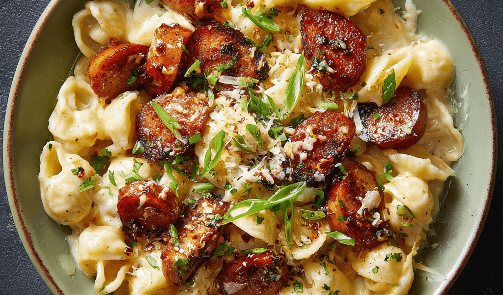 Annies Mac & Cheese with Honey BBQ Chicken Sausage