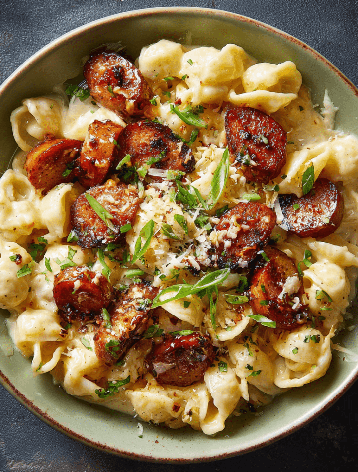 Annies Mac & Cheese with Honey BBQ Chicken Sausage