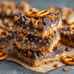 Caramel Pretzel Crack Bars