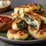 Creamy Spinach-Stuffed Potato Pockets