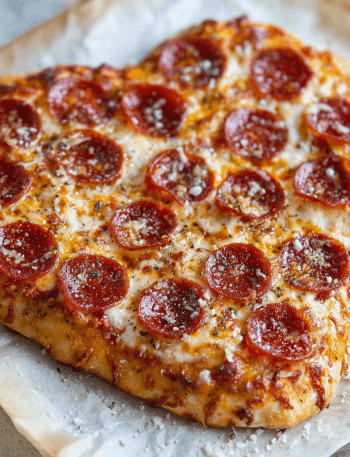 Heart-Shaped Pepperoni Pizza