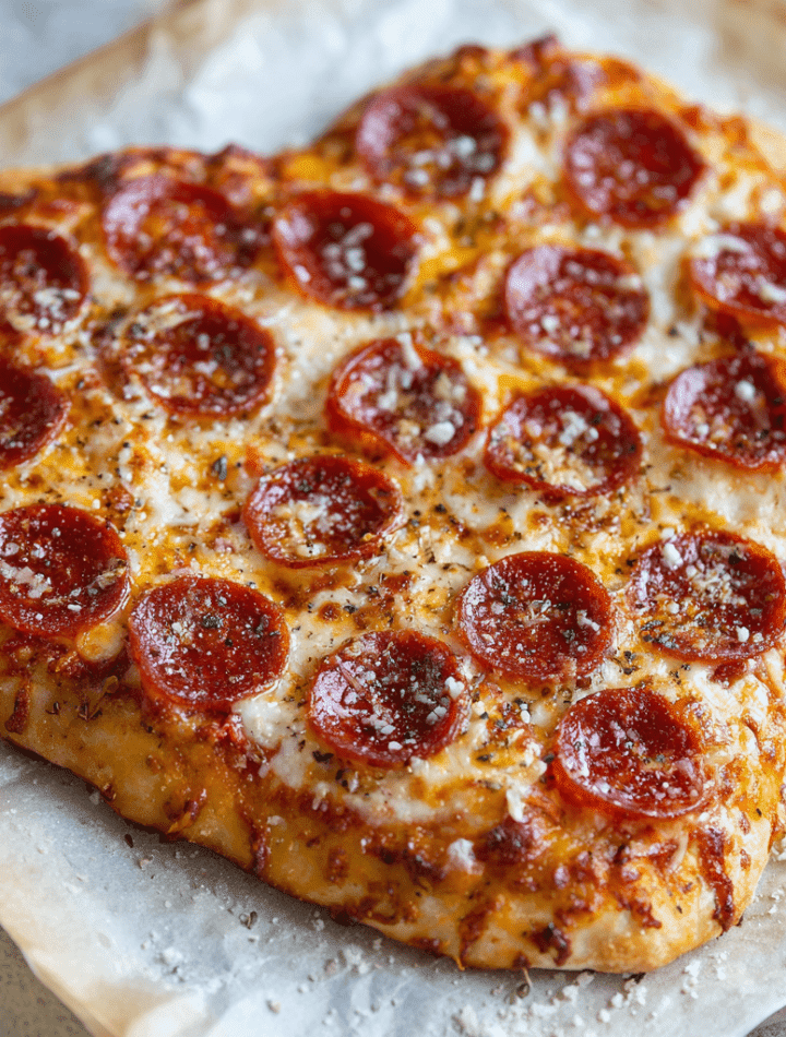 Heart-Shaped Pepperoni Pizza
