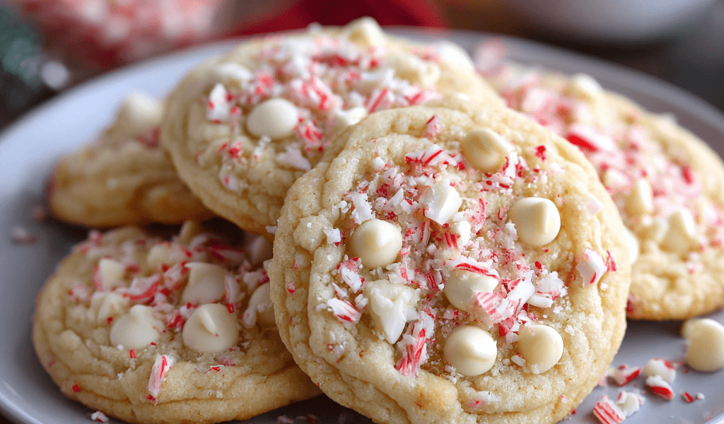 White Chocolate Candy Cane Cookies