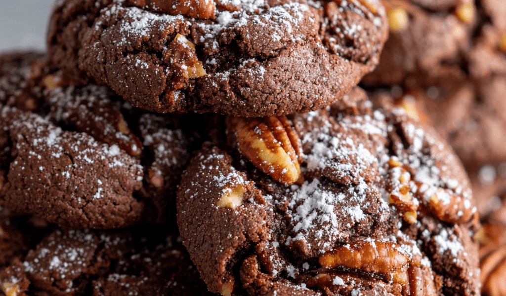 Chocolate Fudge Pecan Cookies