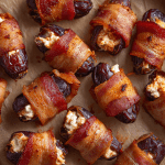 Bacon-Wrapped Dates with Goat Cheese