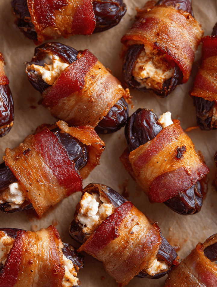 Bacon-Wrapped Dates with Goat Cheese