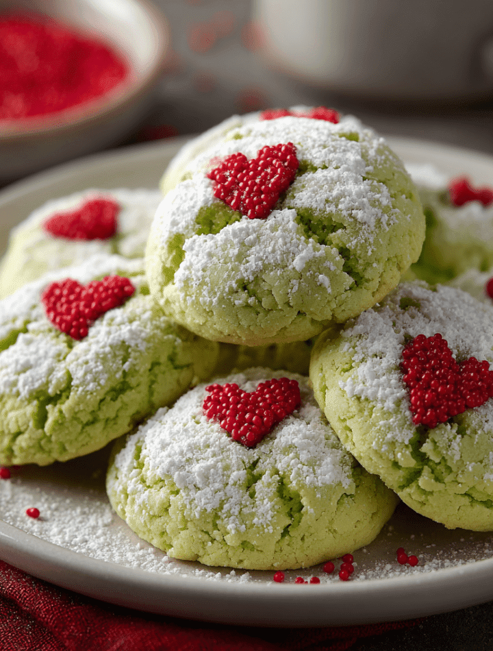 Grinch Cake Mix Cookies