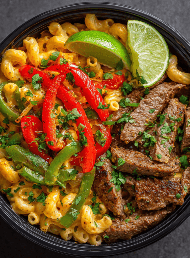 FAJITA STEAK MAC & CHEESE