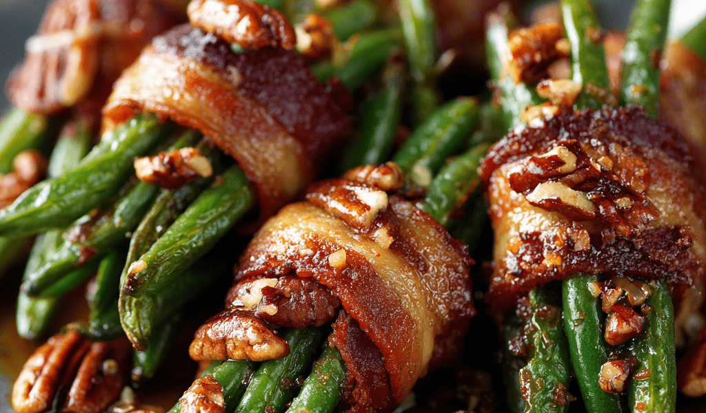 Maple Pecan Green Bean Bundles