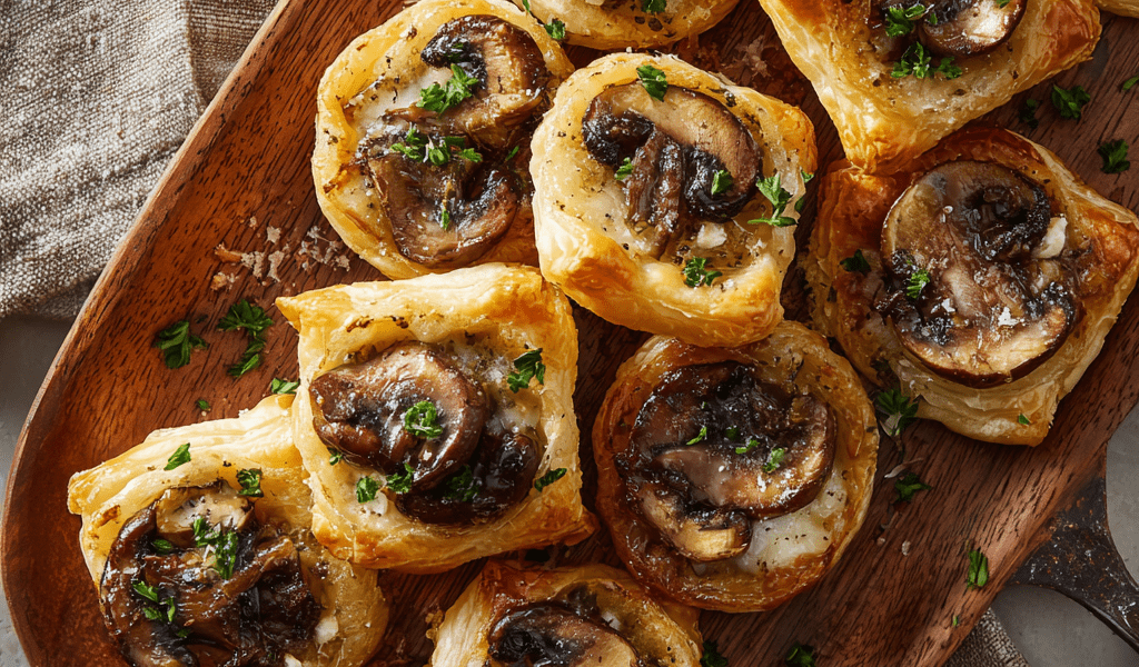 Mushroom & Gruyère Puff Pastry Bites