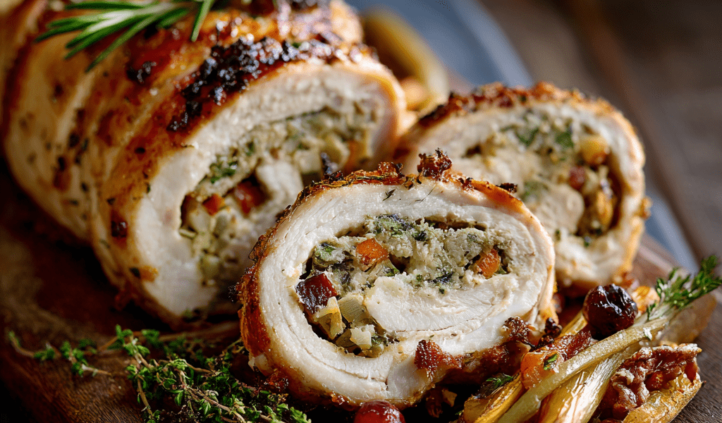 Herb-Stuffed Turkey Roulade