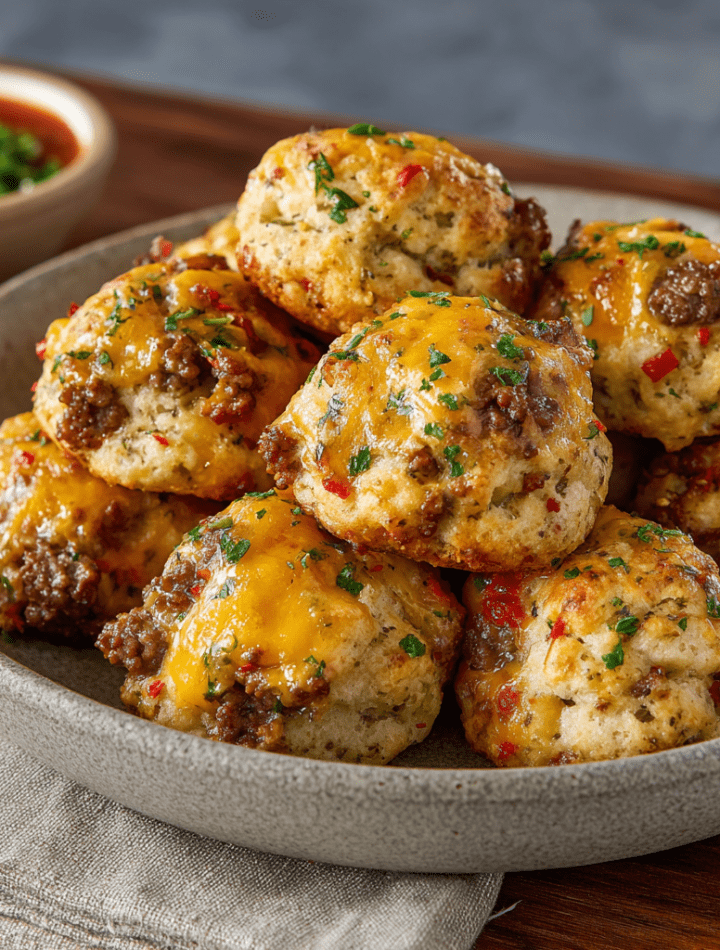 Cheesy Beef & Rotel Biscuit Bites (Low-Carb Twist)