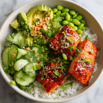 Honey Sriracha Salmon Bowls