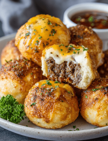 Garlic Parmesan Cheeseburger Bombs