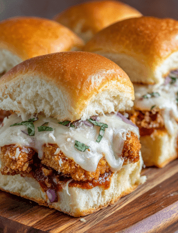 Chicken Parmesan Sliders on Hawaiian Rolls