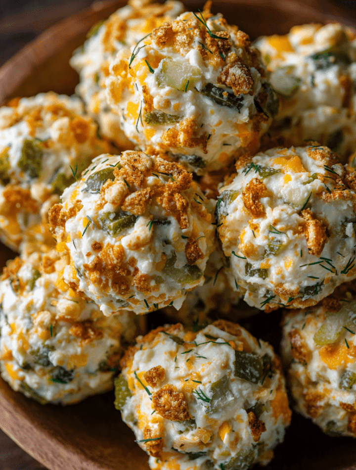 Dill Pickle Cheese Ball Bites