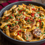 High-Protein Spicy Sausage Pasta