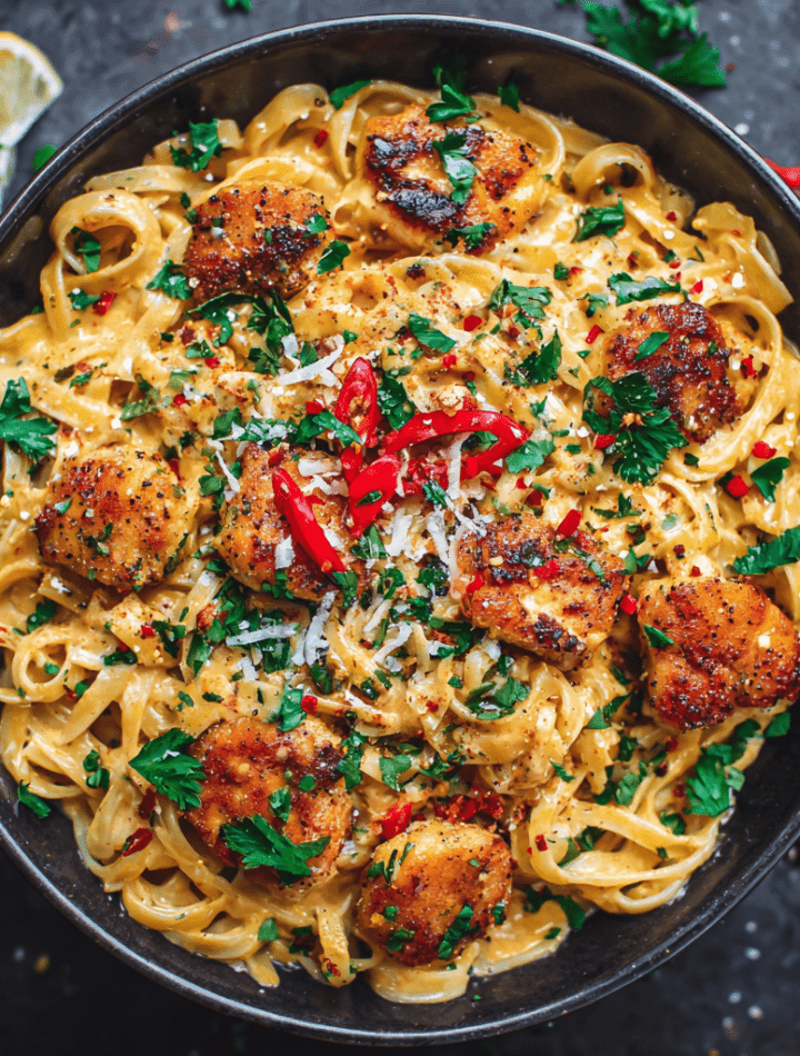 Sweet & Spicy Garlic Chicken Pasta Bowl