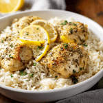 Slow Cooker Lemon Herb Chicken and Rice