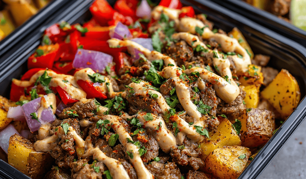 Fajita Beef Taco Meal Prep Bowls