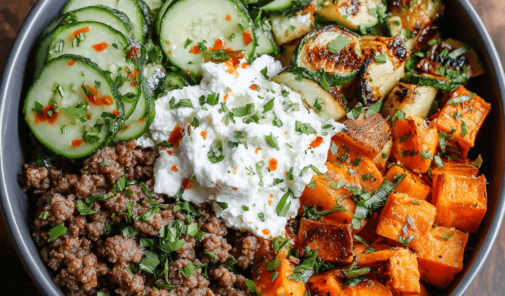 High-Protein Beef & Sweet Potato Bowl