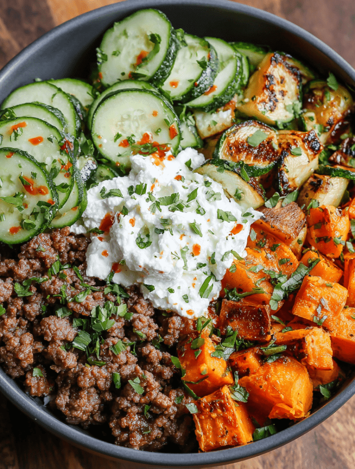 High-Protein Beef & Sweet Potato Bowl