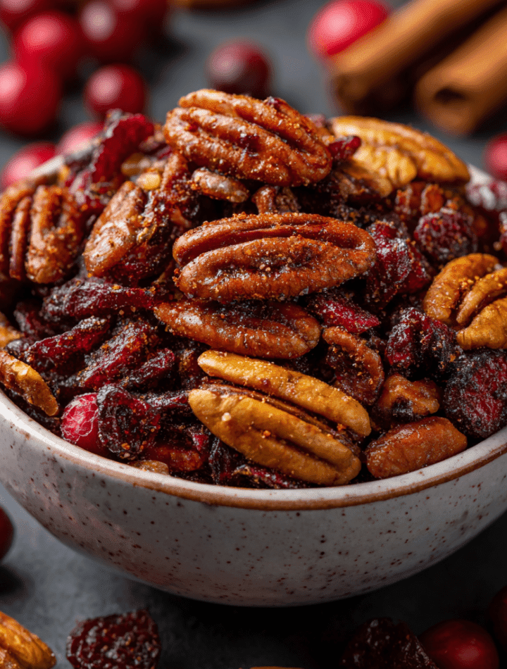Spicy Pecans with Cranberries