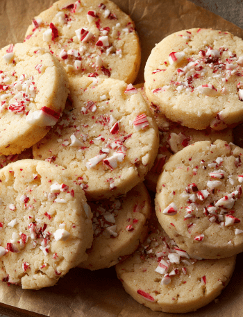 Peppermint Shortbread Cookies