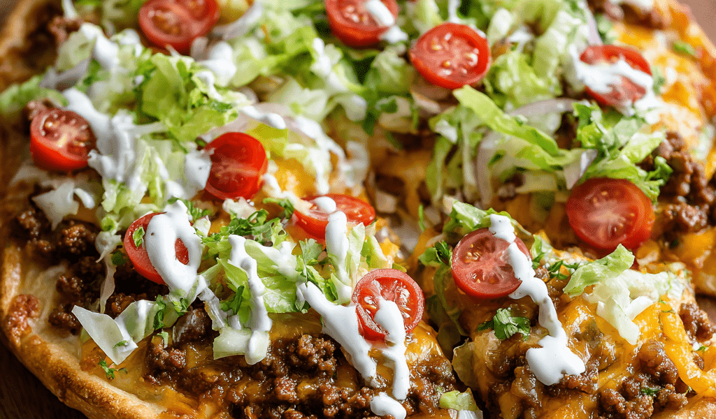 Easy Taco Pizza with Crescent Crust