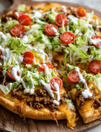 Easy Taco Pizza with Crescent Crust
