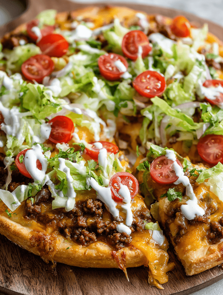 Easy Taco Pizza with Crescent Crust