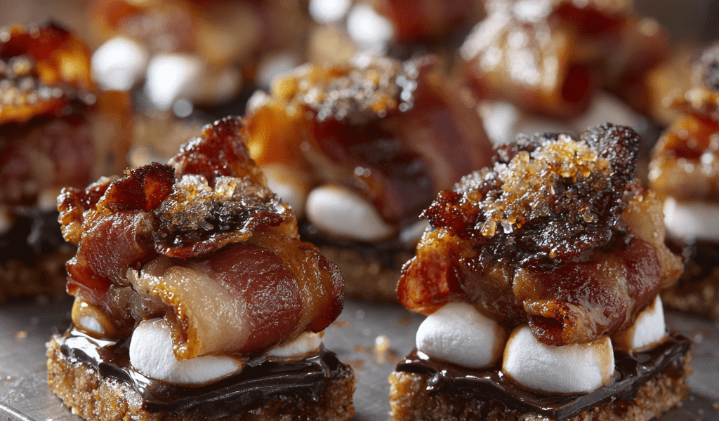 Sweet & Salty Bacon S'mores Bites