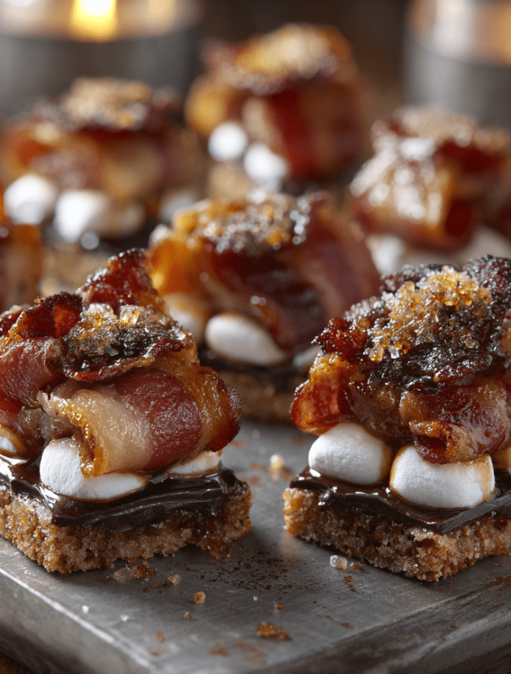 Sweet & Salty Bacon S'mores Bites