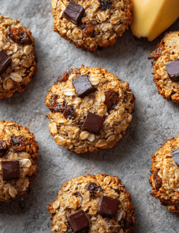 Healthy Banana Oat Cookies