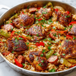 One-Pan Cajun Chicken Sausage & Rice