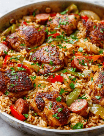 One-Pan Cajun Chicken Sausage & Rice