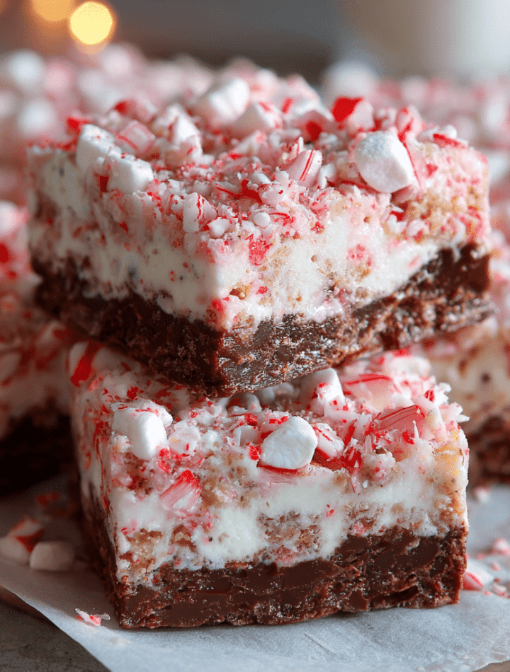 Peppermint Marshmallow Squares