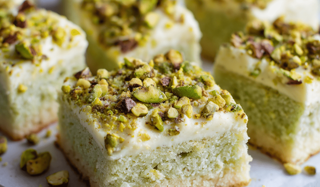 Pistachio Sugar Cookie Squares