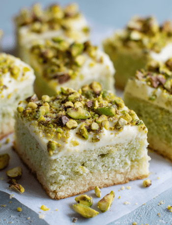 Pistachio Sugar Cookie Squares
