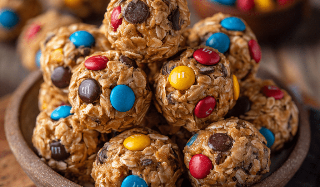 Monster Cookie Granola Bar Bites