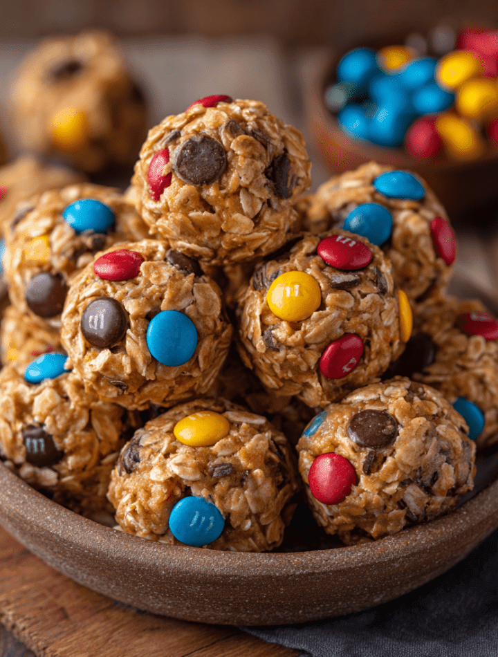 Monster Cookie Granola Bar Bites