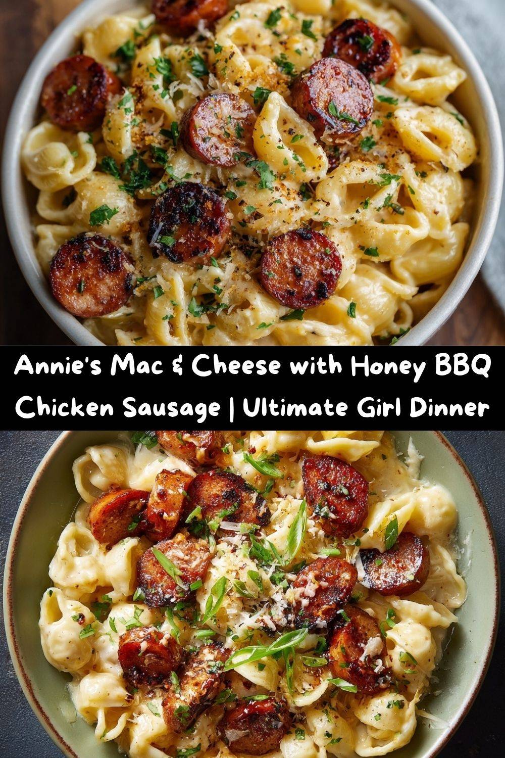 Annies Mac & Cheese with Honey BBQ Chicken Sausage