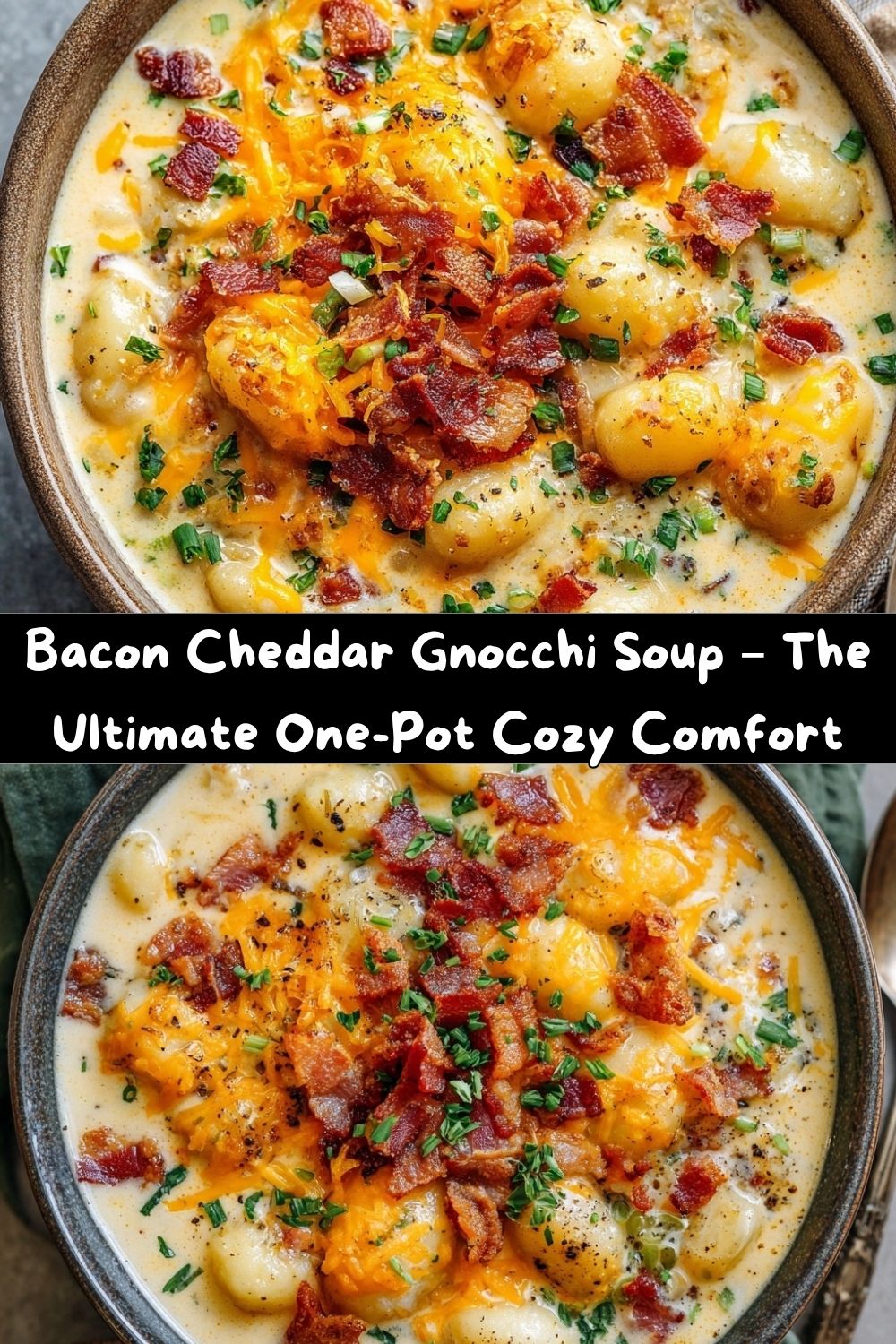 Bacon Cheddar Gnocchi Soup