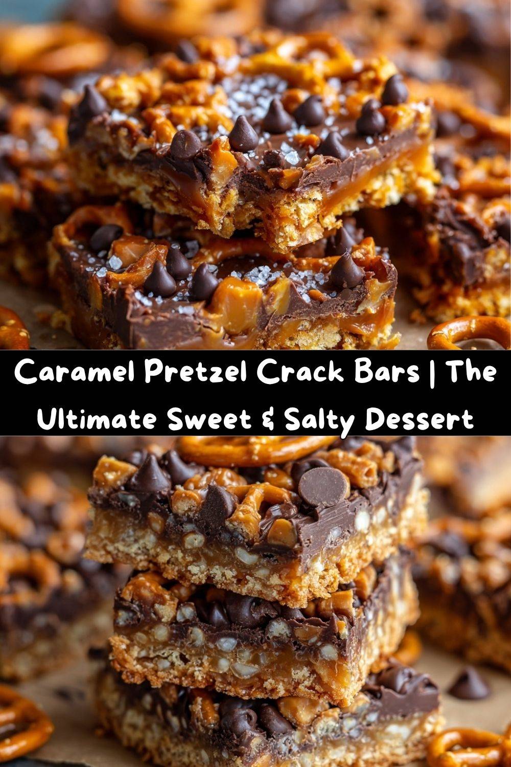 Caramel Pretzel Crack Bars