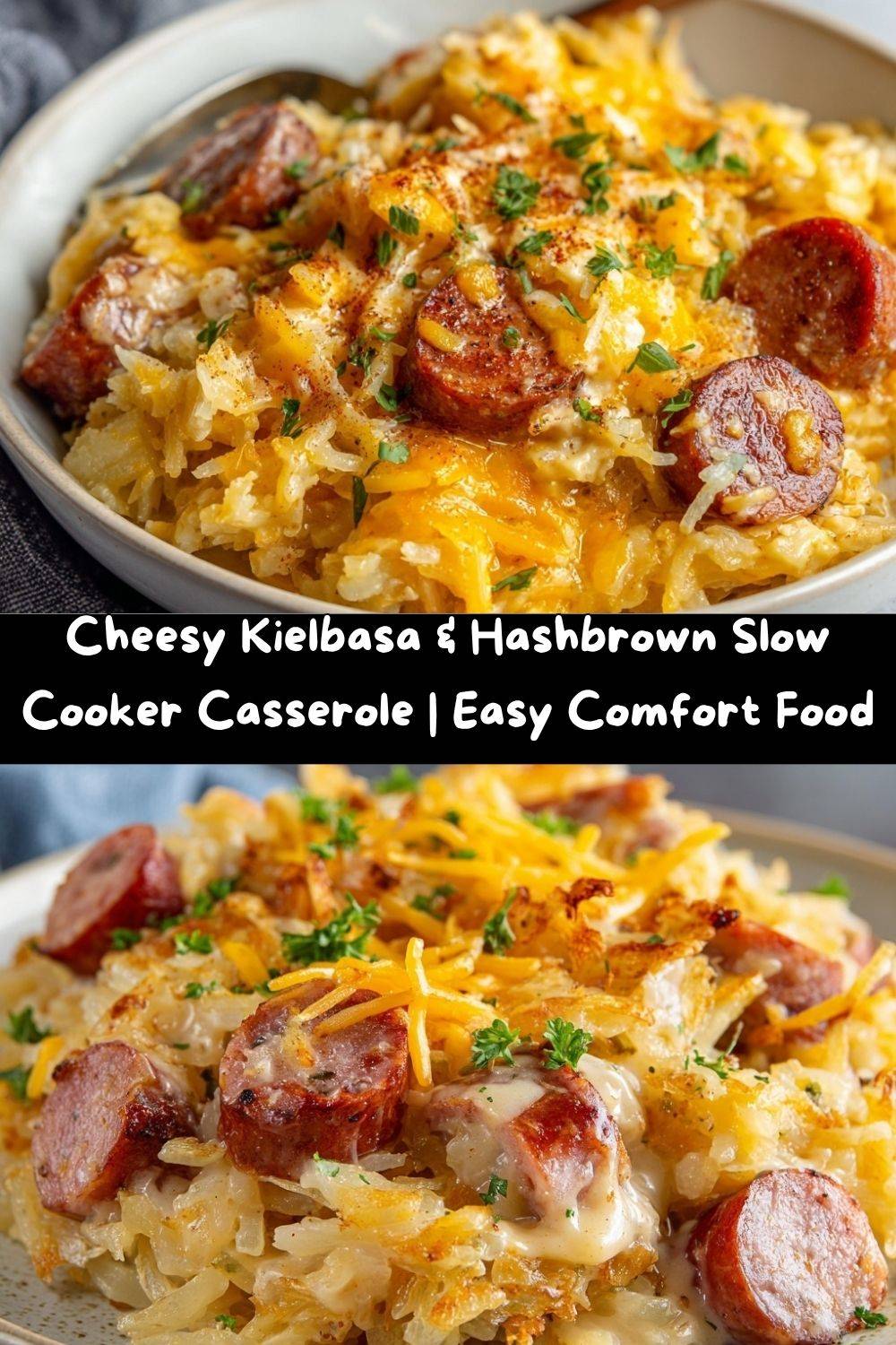 Cheesy Kielbasa & Hashbrown Casserole