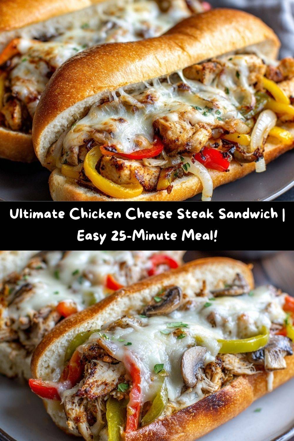 Chicken Cheese Steak Sandwiches
