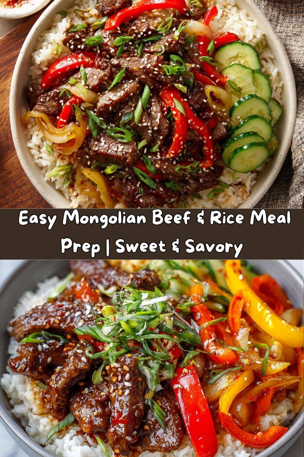 Easy Mongolian Beef & Rice Meal Prep