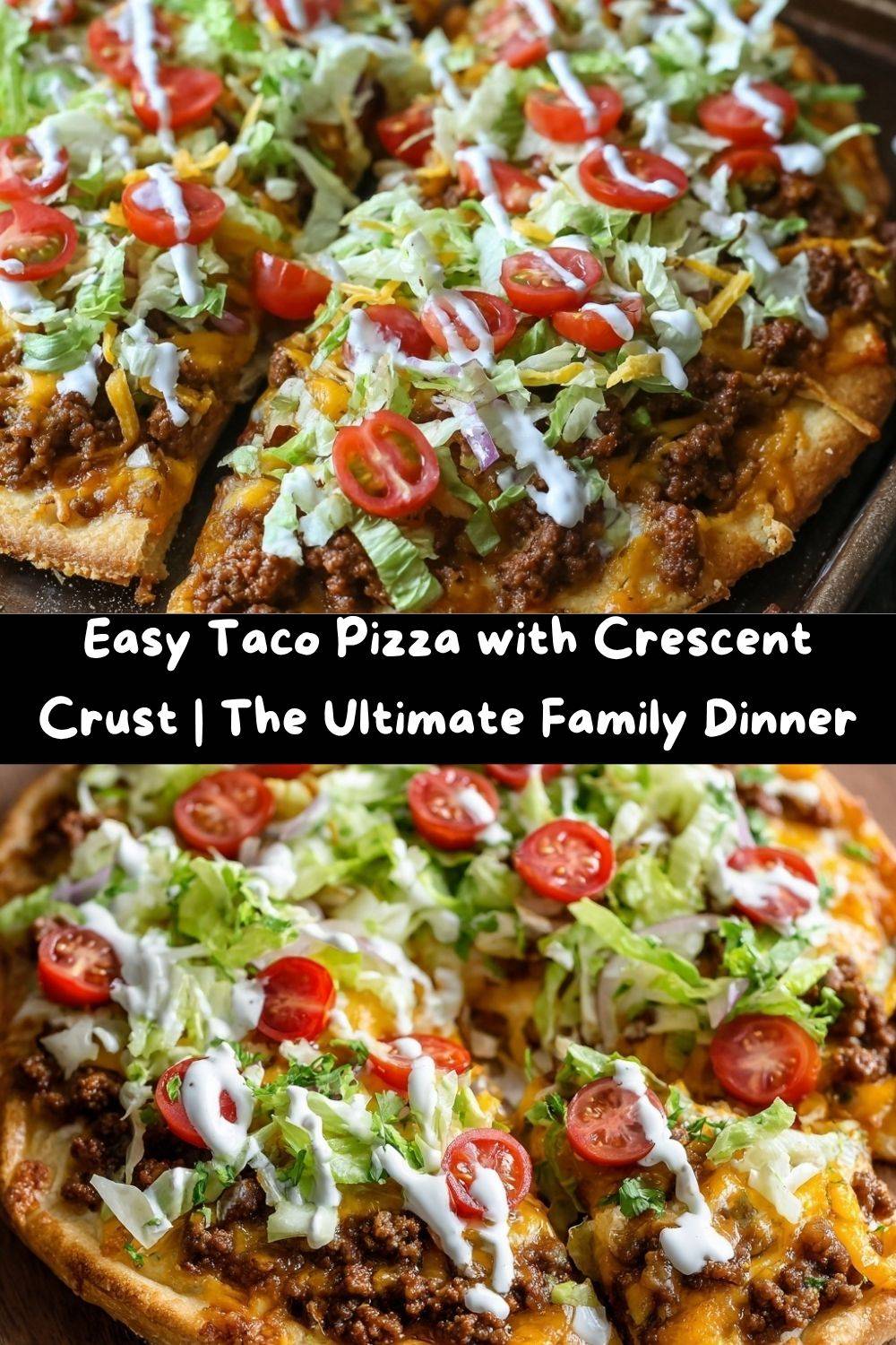 Easy Taco Pizza with Crescent Crust