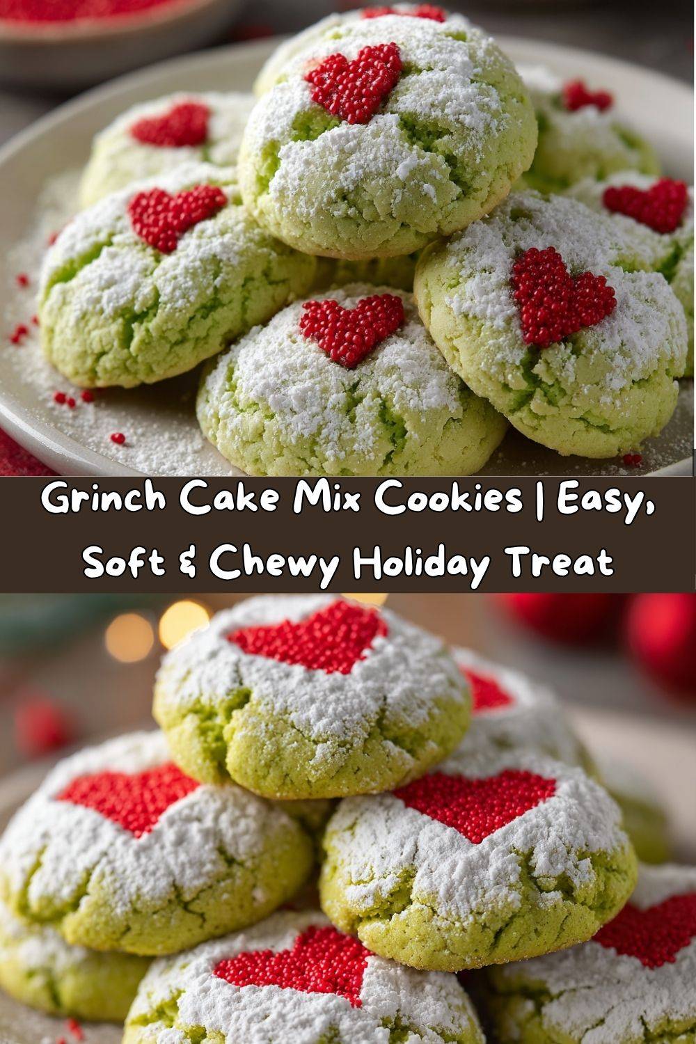 Grinch Cake Mix Cookies
